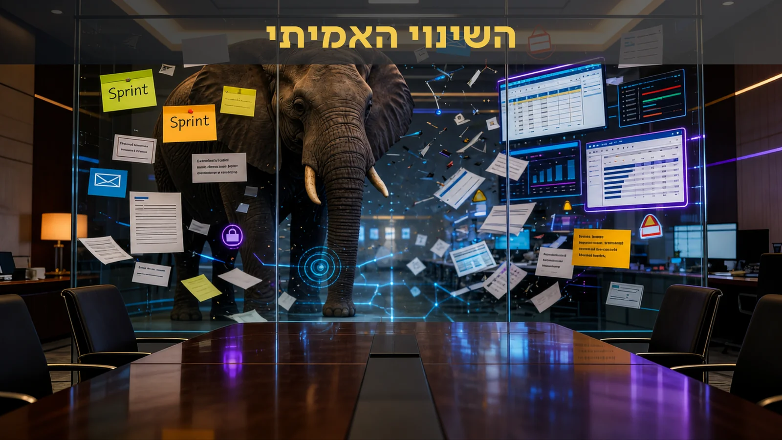 הפיל בחדר - השינוי האמיתי: מ-sticky notes לדשבורד מסודר